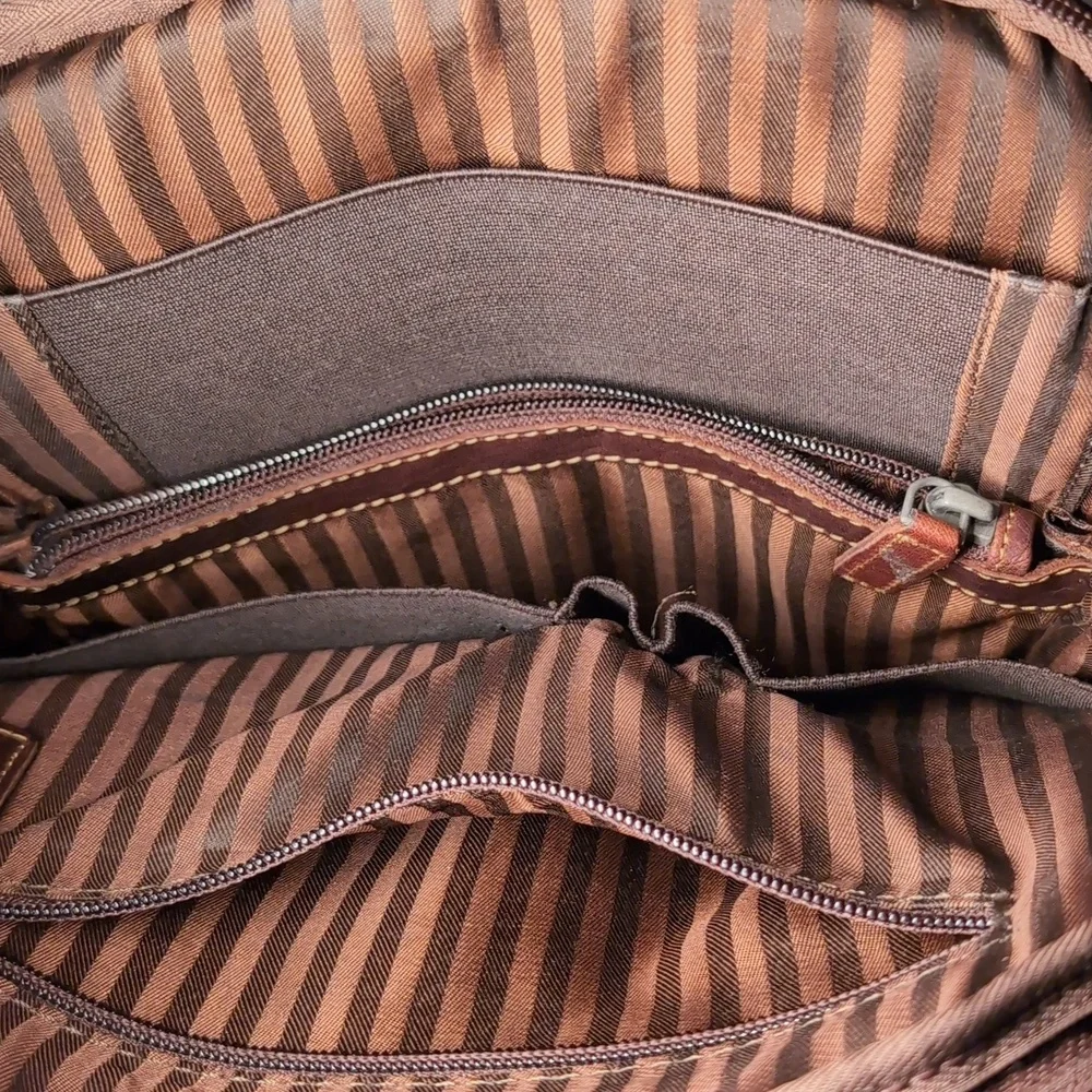 Jack George's Backpack Leather Brown Leather Crossbody Backpack Bag